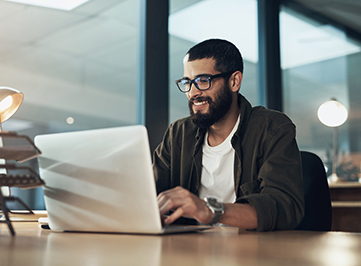 Man on a laptop